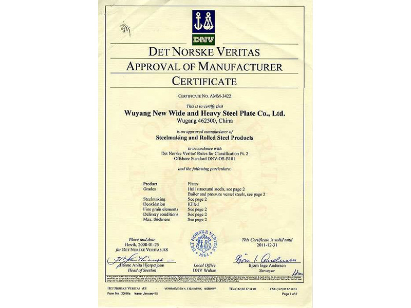Certificate of eight Certificate of eight