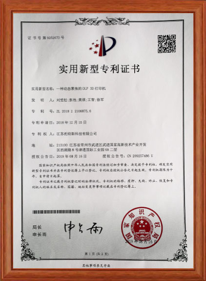 A Dynamically Focused DLP 3D Printer