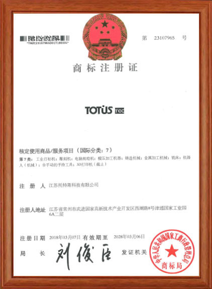 Trademark registration certificate2