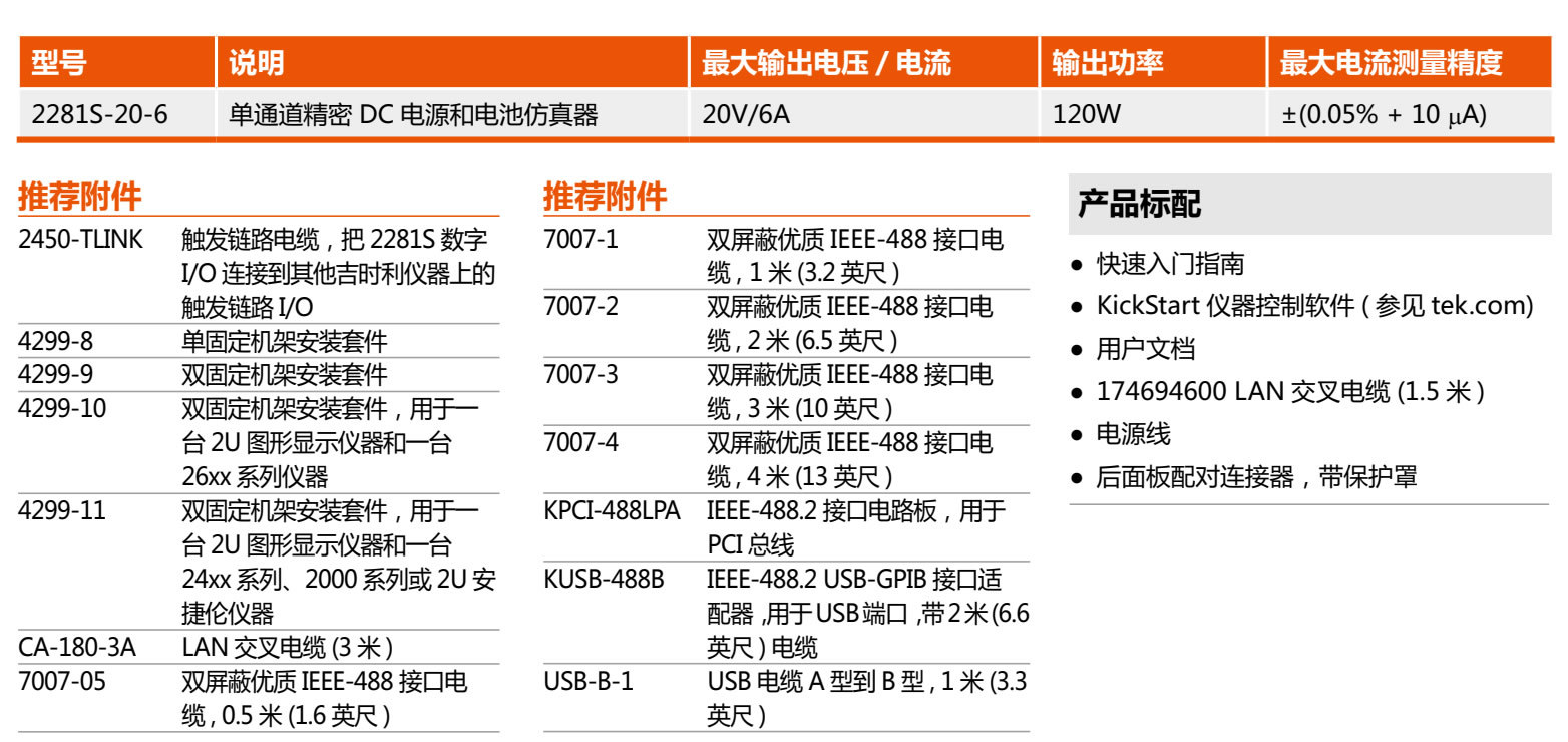Keithley 2281S 系列电池模拟器选型