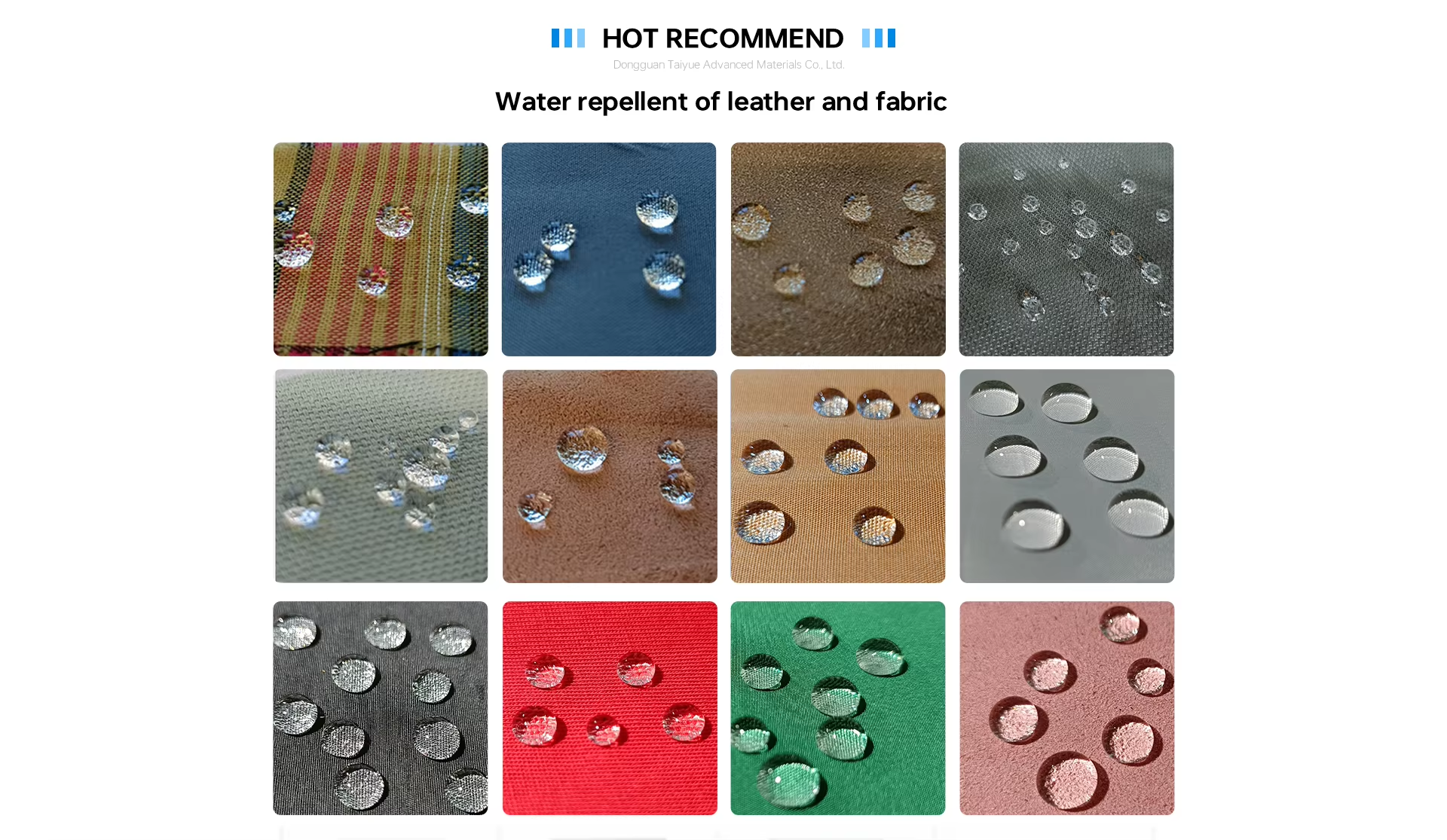 What are the differences between C8, C6 and Non-Fluorinated C0 Water Repellent for the fabrics?