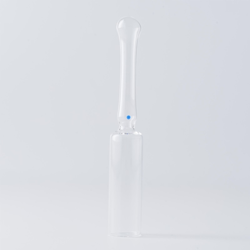 10ml D-shaped mouth clear neutral borosilicate glass vial for pharmaceutical packaging, featuring blue dots that are easy to fold 10ml D-shaped mouth clear neutral borosilicate glass vial for pharmaceutical packaging, featuring blue dots that are easy to fold