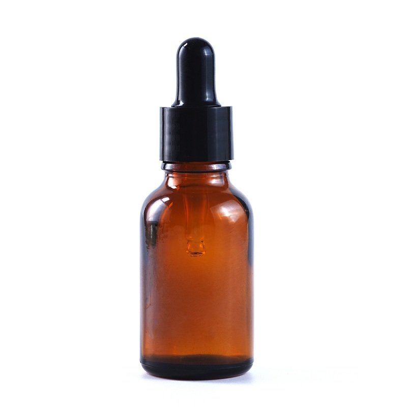20ml amber essential oil glass bottle with glass dropper
