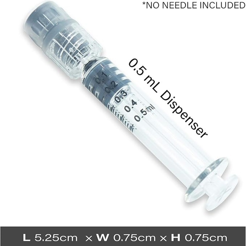 0.5ml White Borosilicate Glass Pre Filled Syringe With Luer Lock, Standard Plunger Rod, Anti-Leak Luer Lock Syringe without Needle 0.5ml White Borosilicate Glass Pre Filled Syringe With Luer Lock, Standard Plunger Rod, Anti-Leak Luer Lock Syringe without Needle