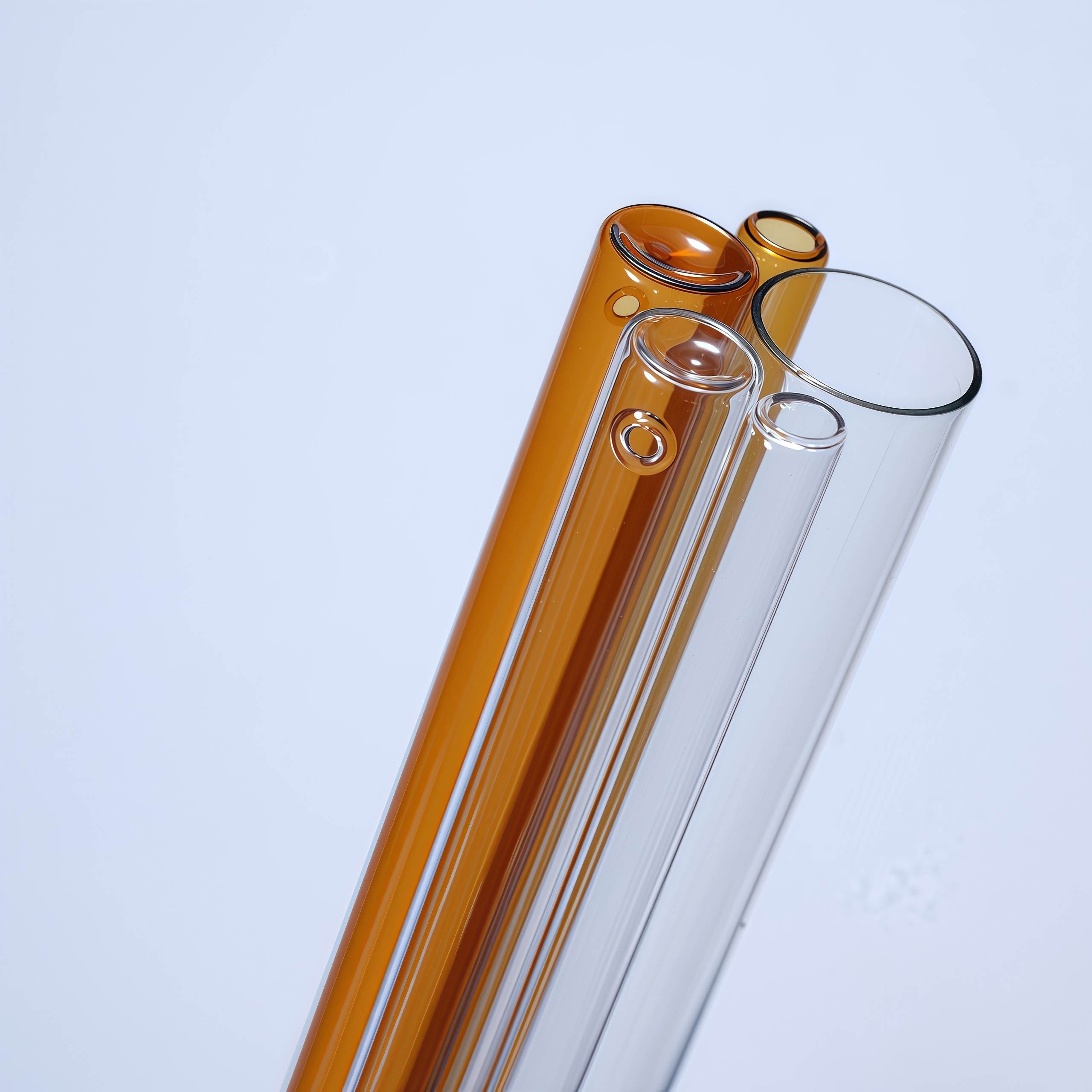 Outer diameter 30mm, wall thickness 1mm, clear COE5.0 neutral borosilicate glass tubing Outer diameter 30mm, wall thickness 1mm, clear COE5.0 neutral borosilicate glass tubing