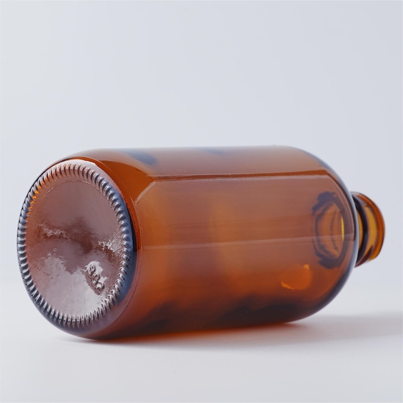 500ml spiral mouth amber moulded glass bottle 500ml spiral mouth amber moulded glass bottle