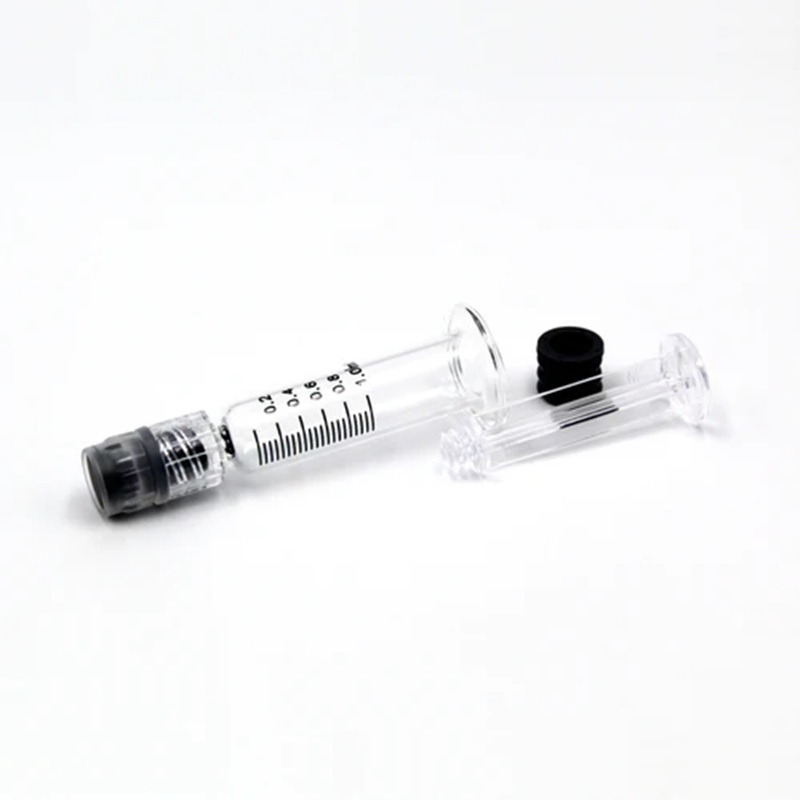 1ml medical transparent borosilicate glass pre filled syringe with Luer lock 1ml medical transparent borosilicate glass pre filled syringe with Luer lock