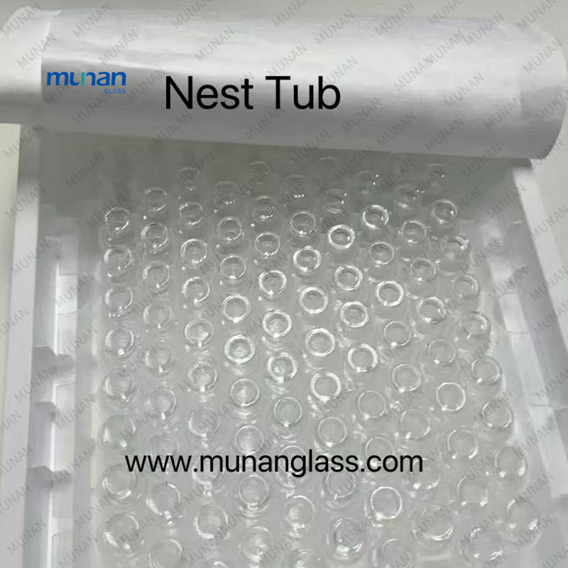 Wash-free sterile glass bottles