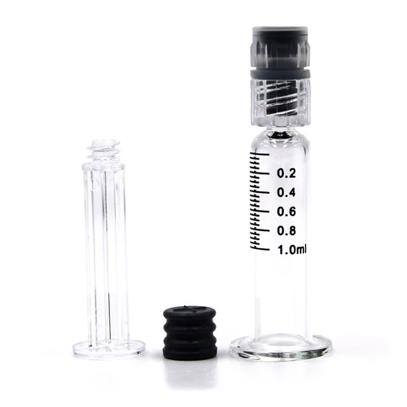 1ml medical transparent borosilicate glass pre filled syringe with Luer lock 1ml medical transparent borosilicate glass pre filled syringe with Luer lock
