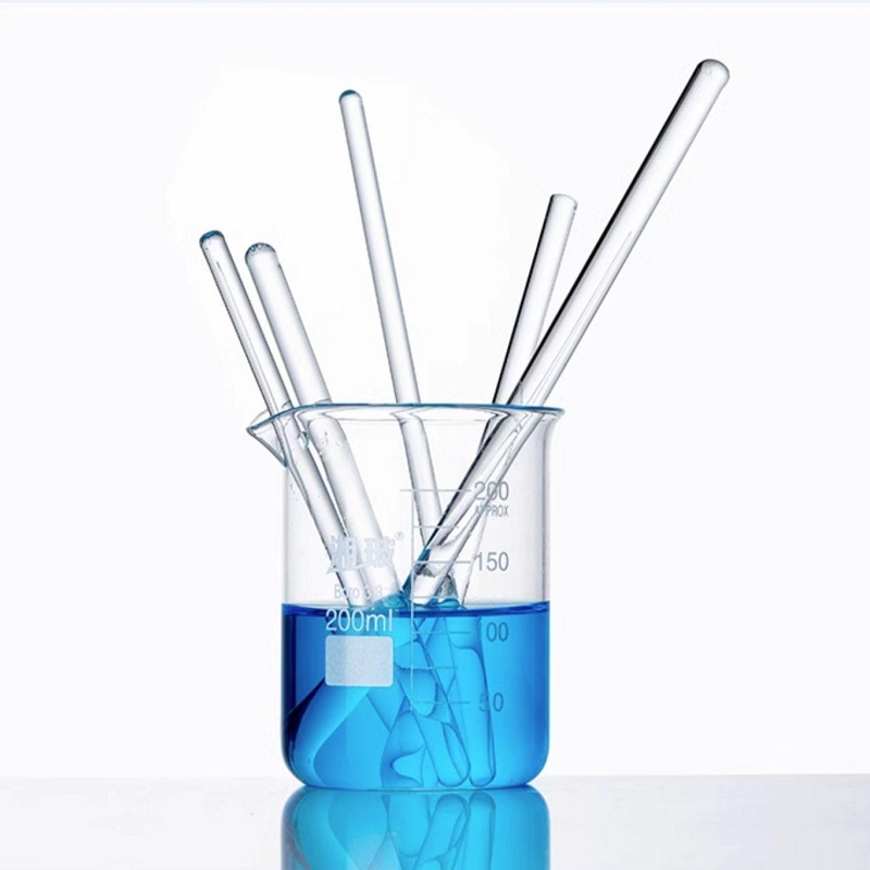 Lab use borosilicate 3.3 clear glass stirring rod Lab use borosilicate 3.3 clear glass stirring rod