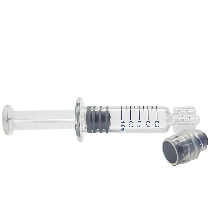 1ml medical transparent borosilicate glass pre filled syringe with Luer lock 1ml medical transparent borosilicate glass pre filled syringe with Luer lock