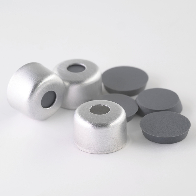Aluminum Cap and 8mm Lined Seals for 3ml Cartridge Bottle, PTFE Lined Dental Cartridge Seal, PTFE Lined Aluminum Seal