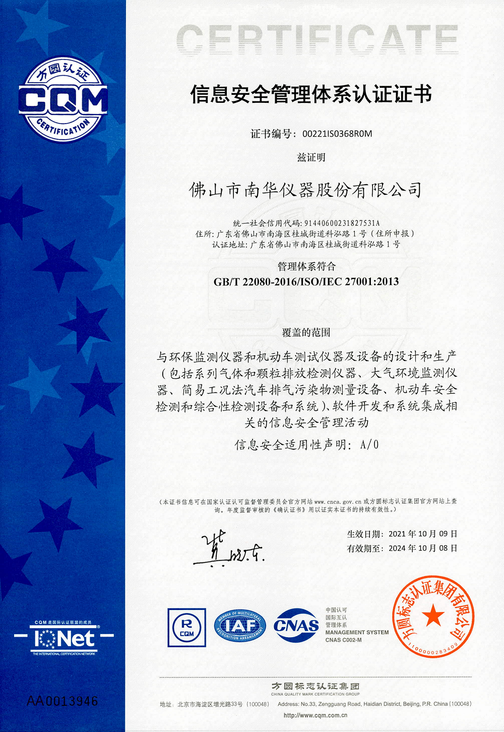 ISO 27001-2013