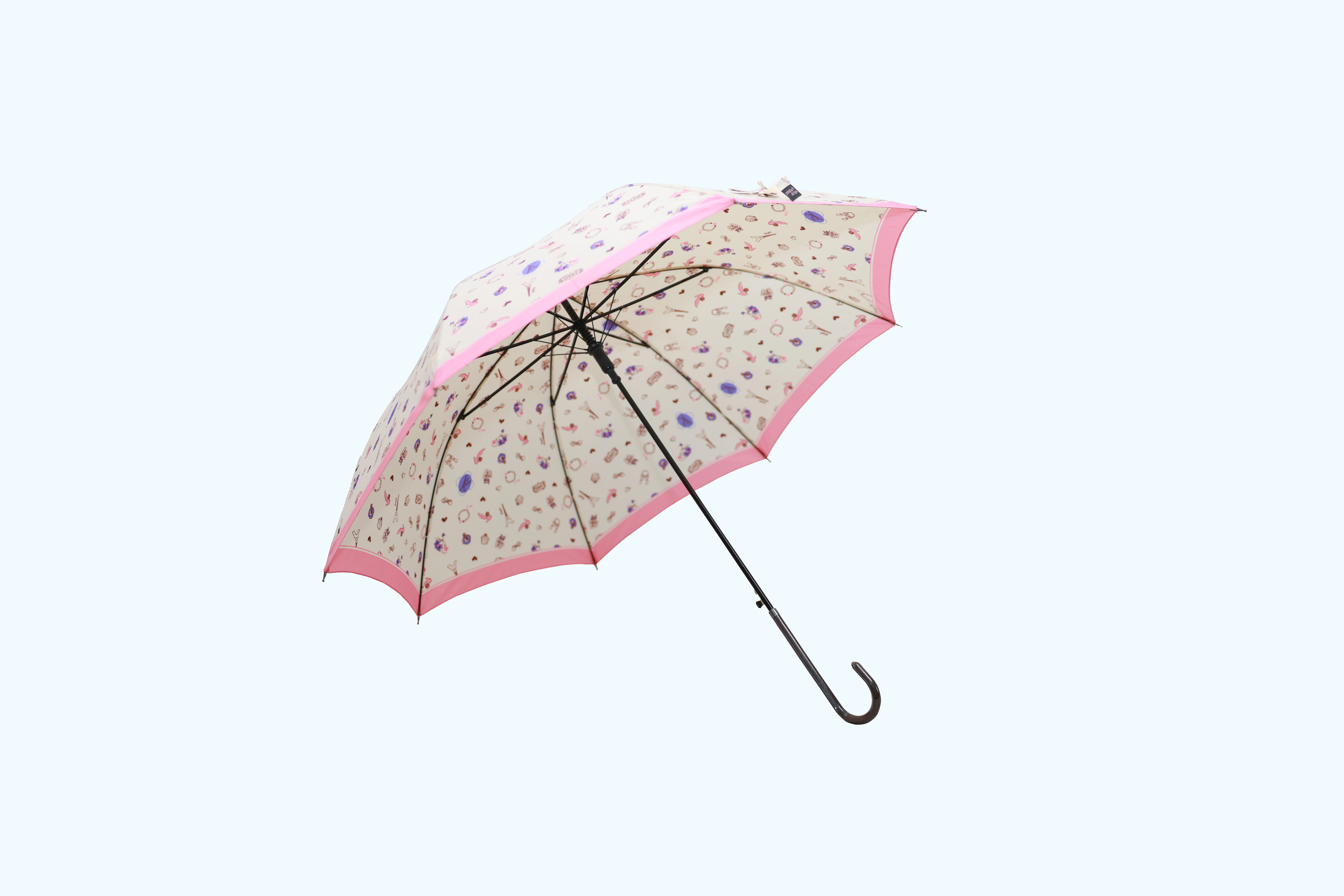 58cm * 8k auto printed walking umbrella for women