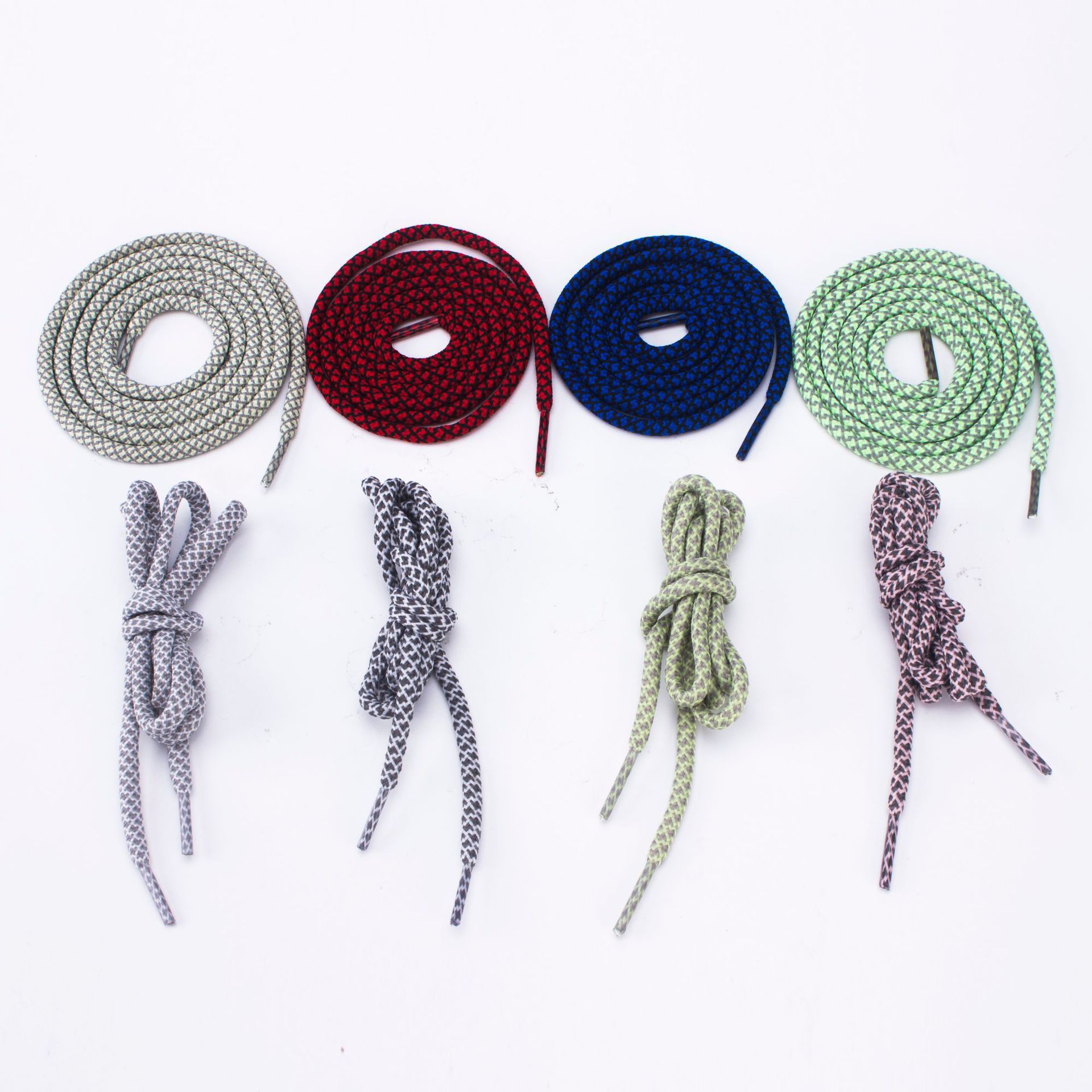 Custom Polyester Woven Round Rope High Quality Shoelace Hoodie Draw Cords for Garment