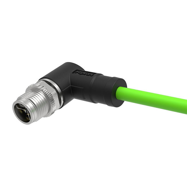 Aspirant开发M12 X Code工业以太信号传输连接器（一体注塑成型线端）