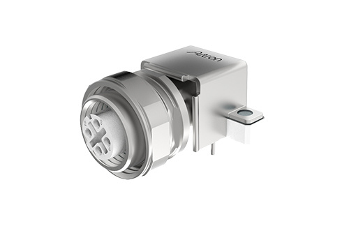 Aspirant新开发M12 D Code 4Pin焊板母座工业连接器