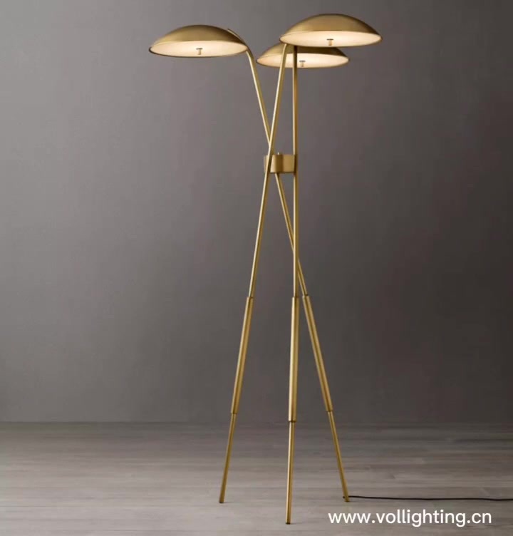 TRIPOD FLOOR LAMP  Bronze material with smart LED remote control fixture color size as required