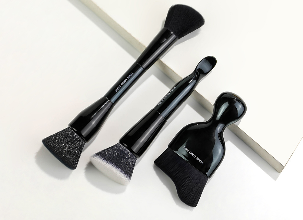 3PC Black Make up Brushes