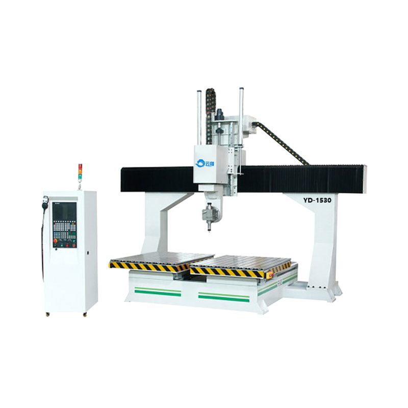 Double-station five-axis engraving machine