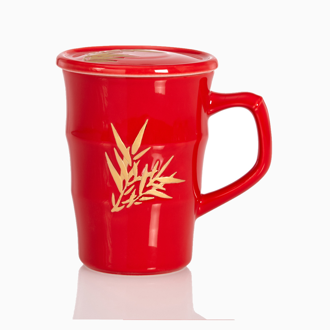 An exquisite miniature ruby-red enamelled stem cup, Mark and