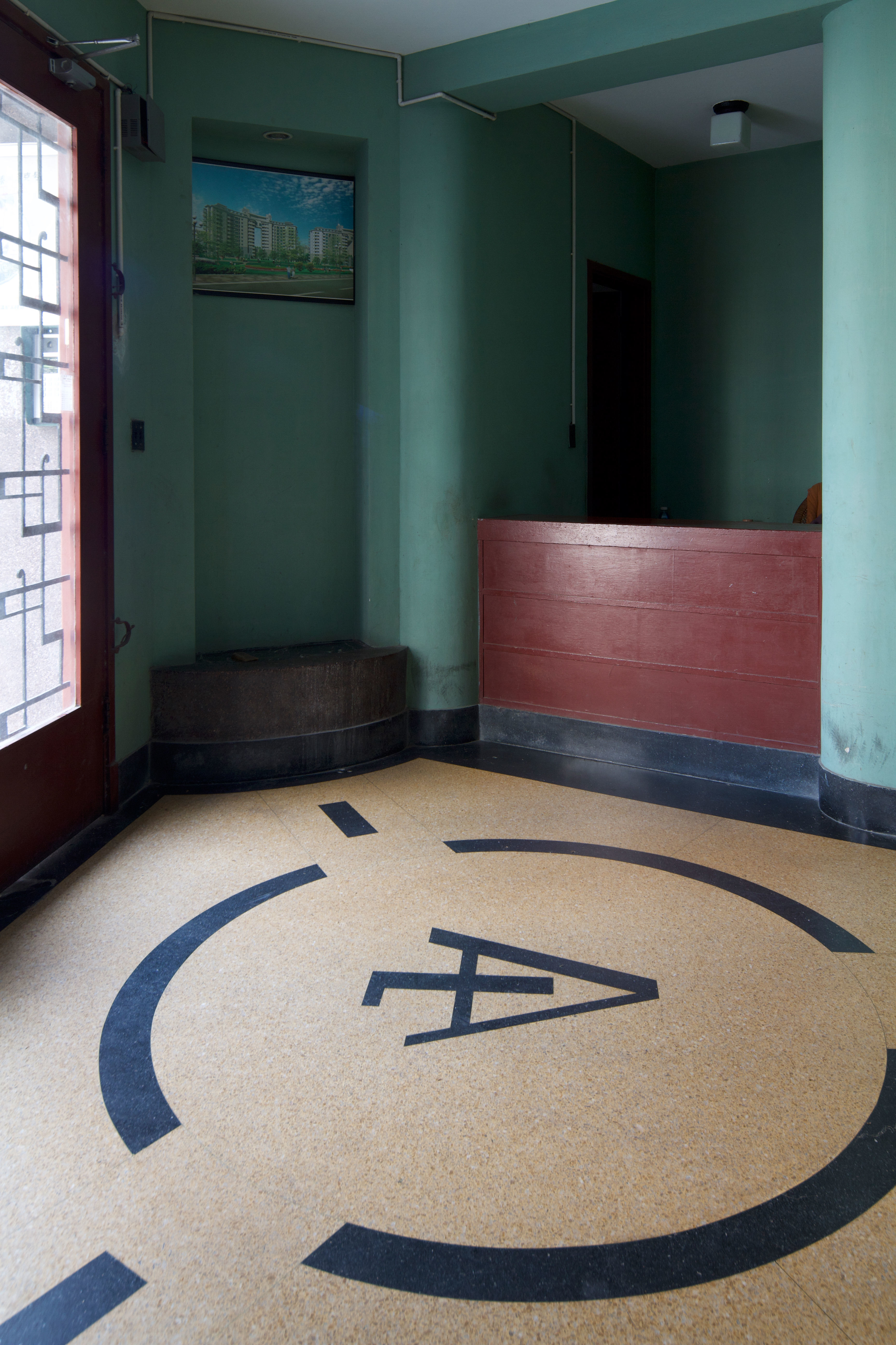 Domestic millstone old building