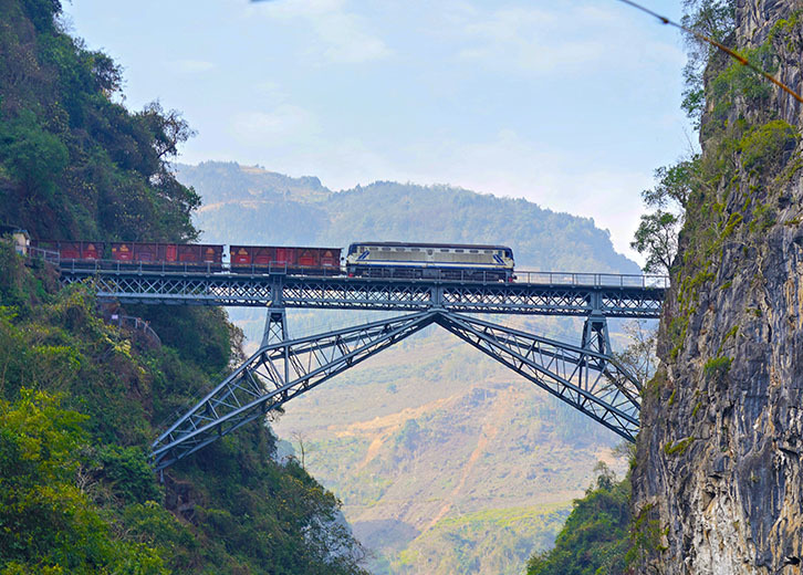 Yunnan-Vietnam Herringbone Bridge Railway Yunnan-Vietnam Herringbone Bridge Railway