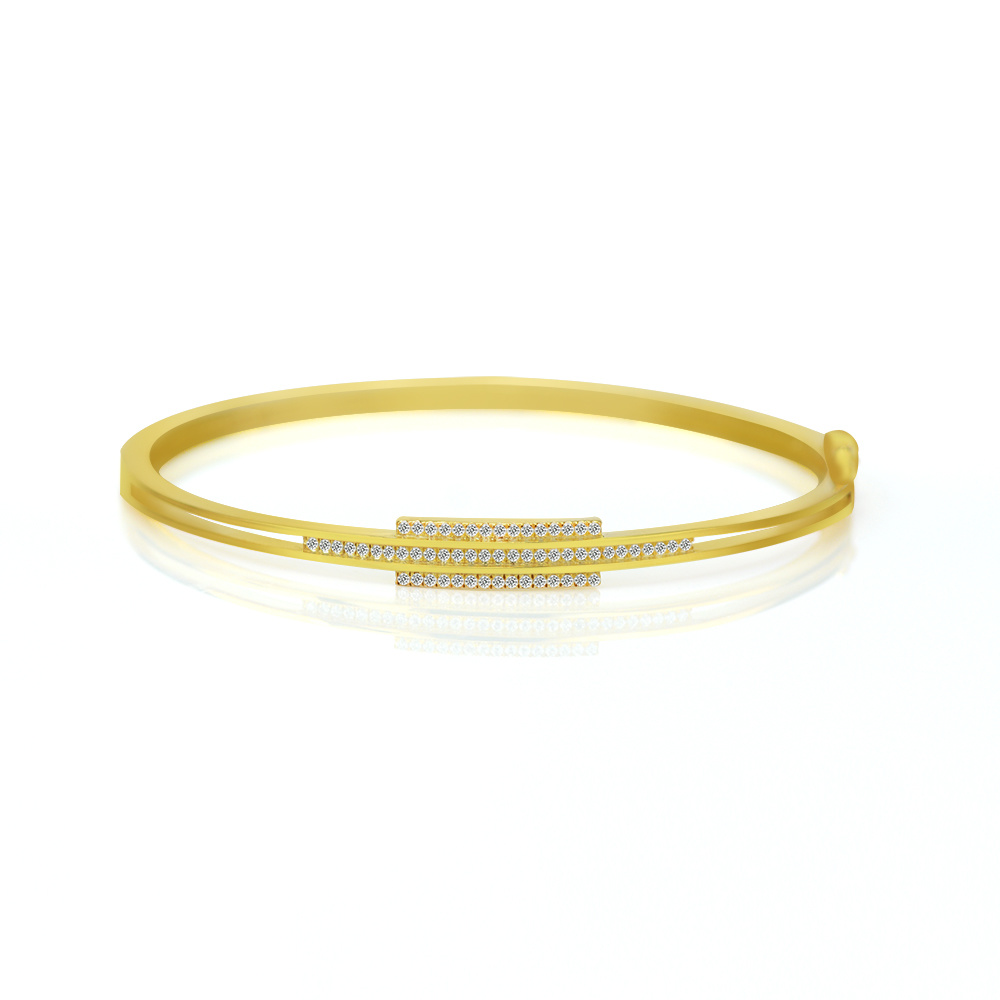 Bracciale con zirconi in oro giallo 18 carati