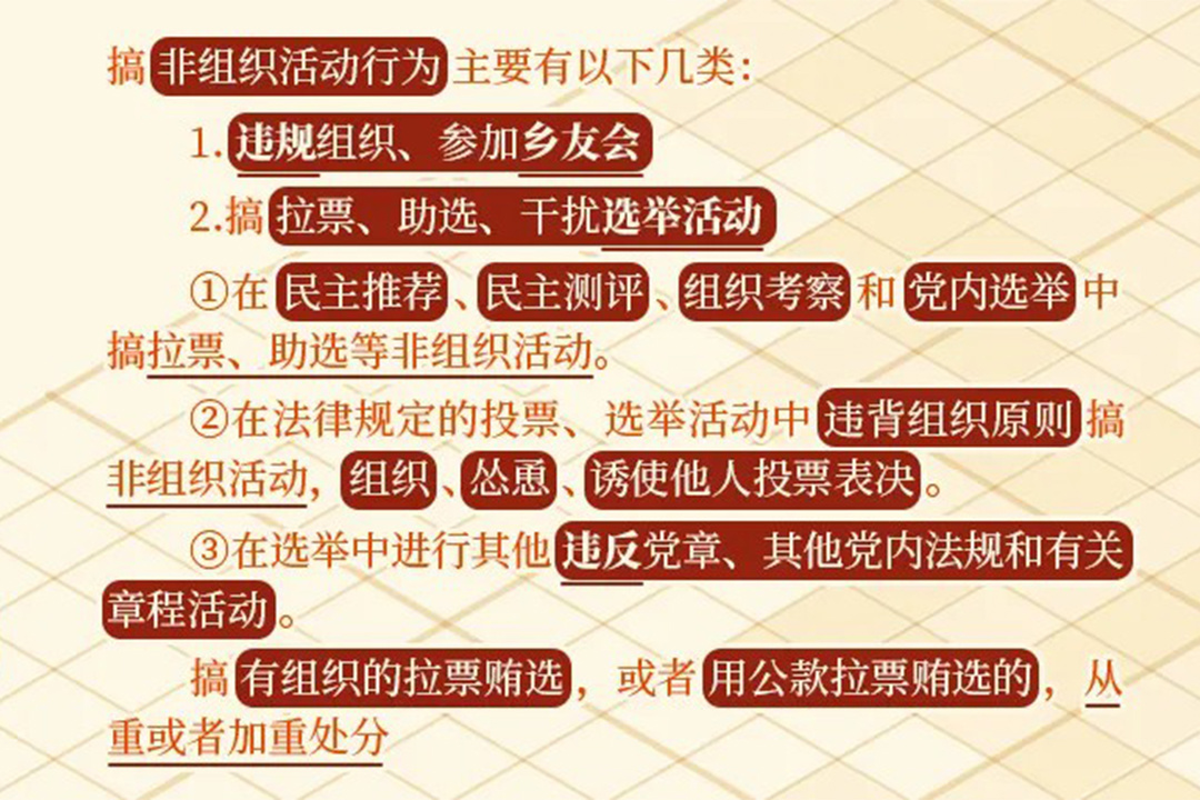 黨紀(jì)學(xué)習(xí)教育專欄（第十五期）