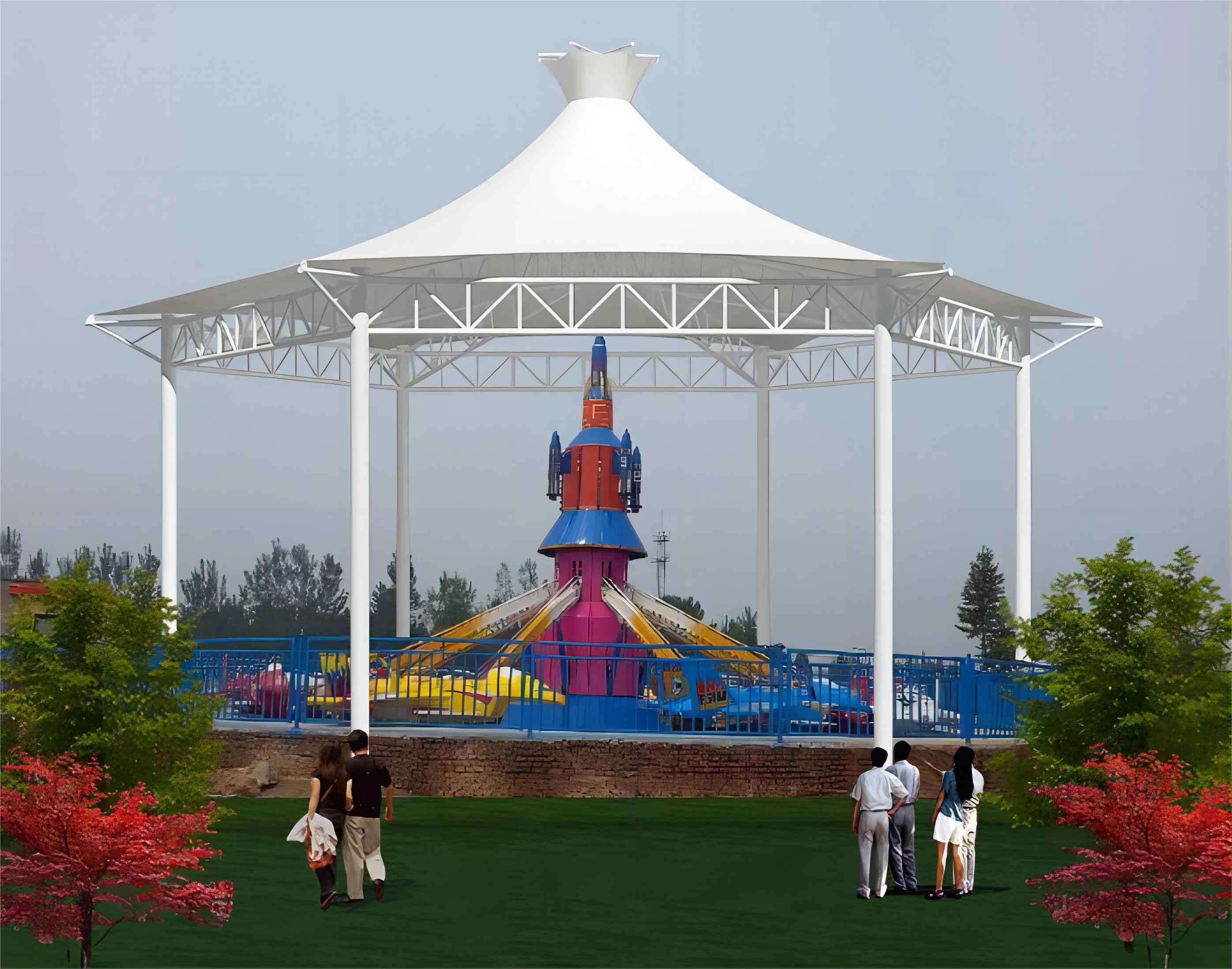 Estructura del techo del parque infantil Estructura del techo del parque infantil