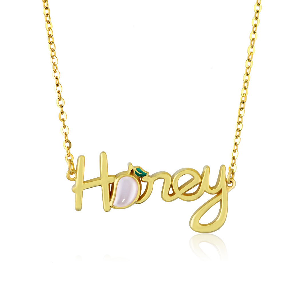 alphabet 18K gold necklace