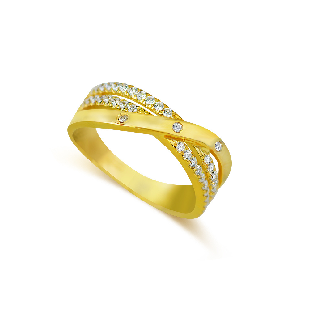 fashion jewelry cubic zirconia 18K gold ring