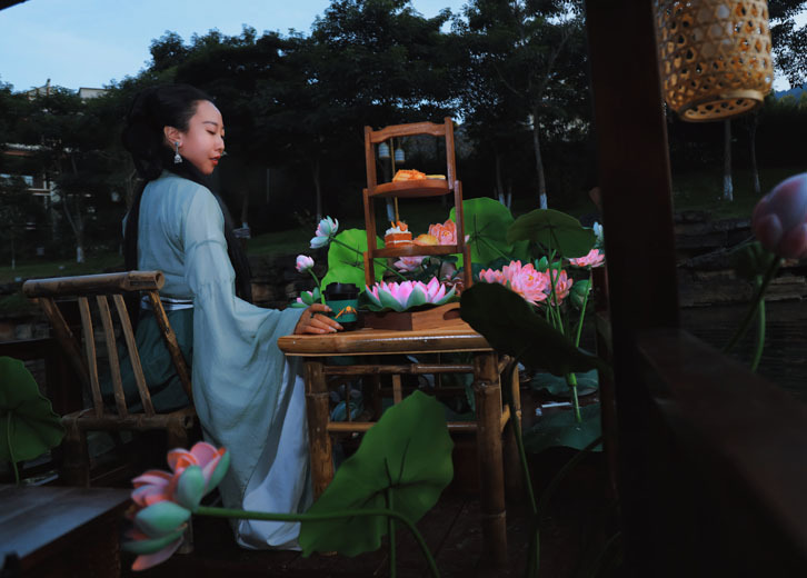 Thành phố Dishui Miao-Thuyền sơn để thưởng thức trà Thành phố Dishui Miao-Thuyền sơn để thưởng thức trà