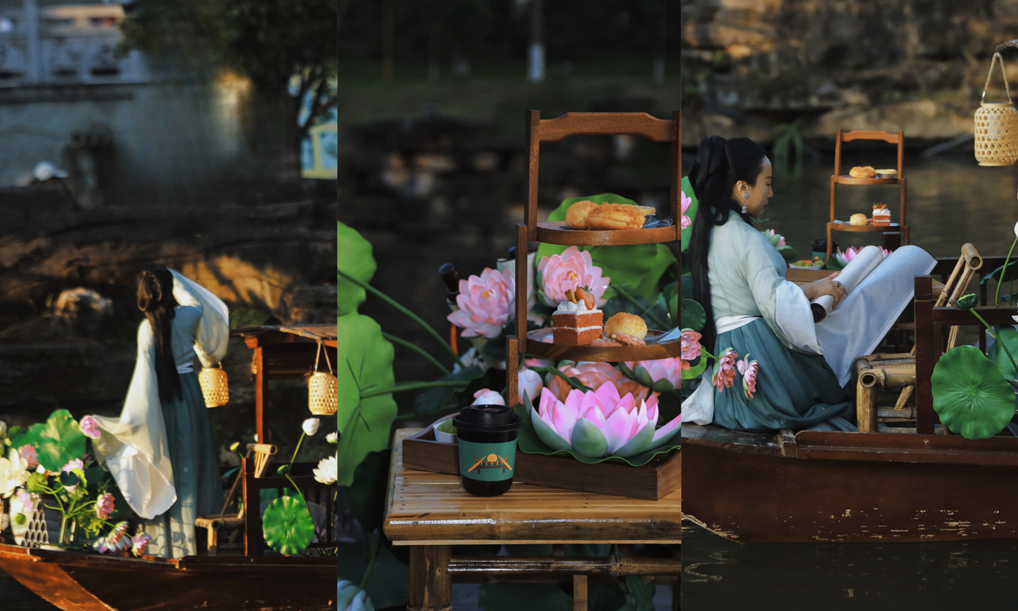 Tranh thuyền nếm trà