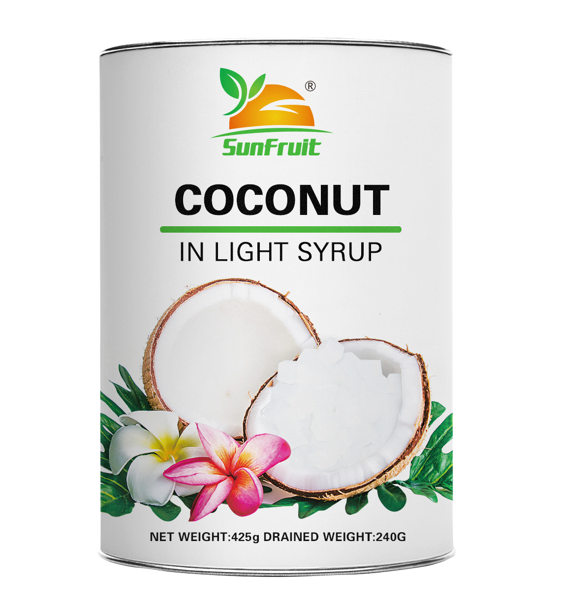 Canned coconut